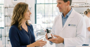 Peptide supplements, skincare, and wellness products available at Morgan Compounding Pharmacy in Alpharetta, Georgia